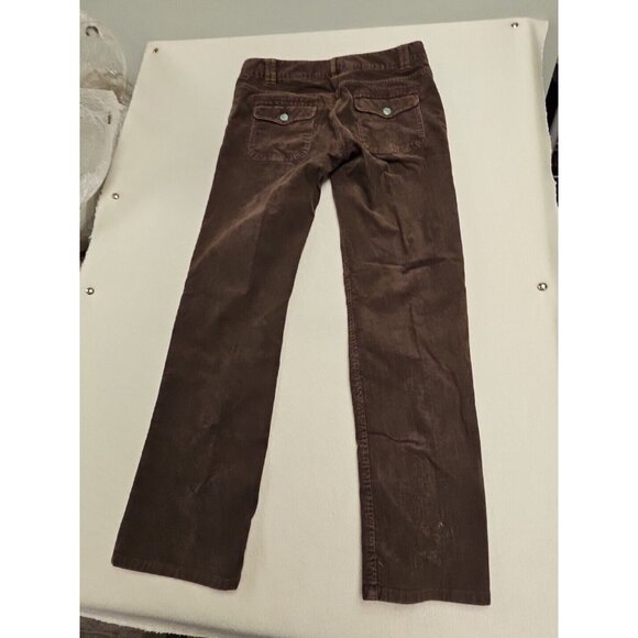L.O.G.G. H&M Women's  Stretch Corduroy Pants Size 12 Brown Boho Detailed Buttons - Picture 5 of 6
